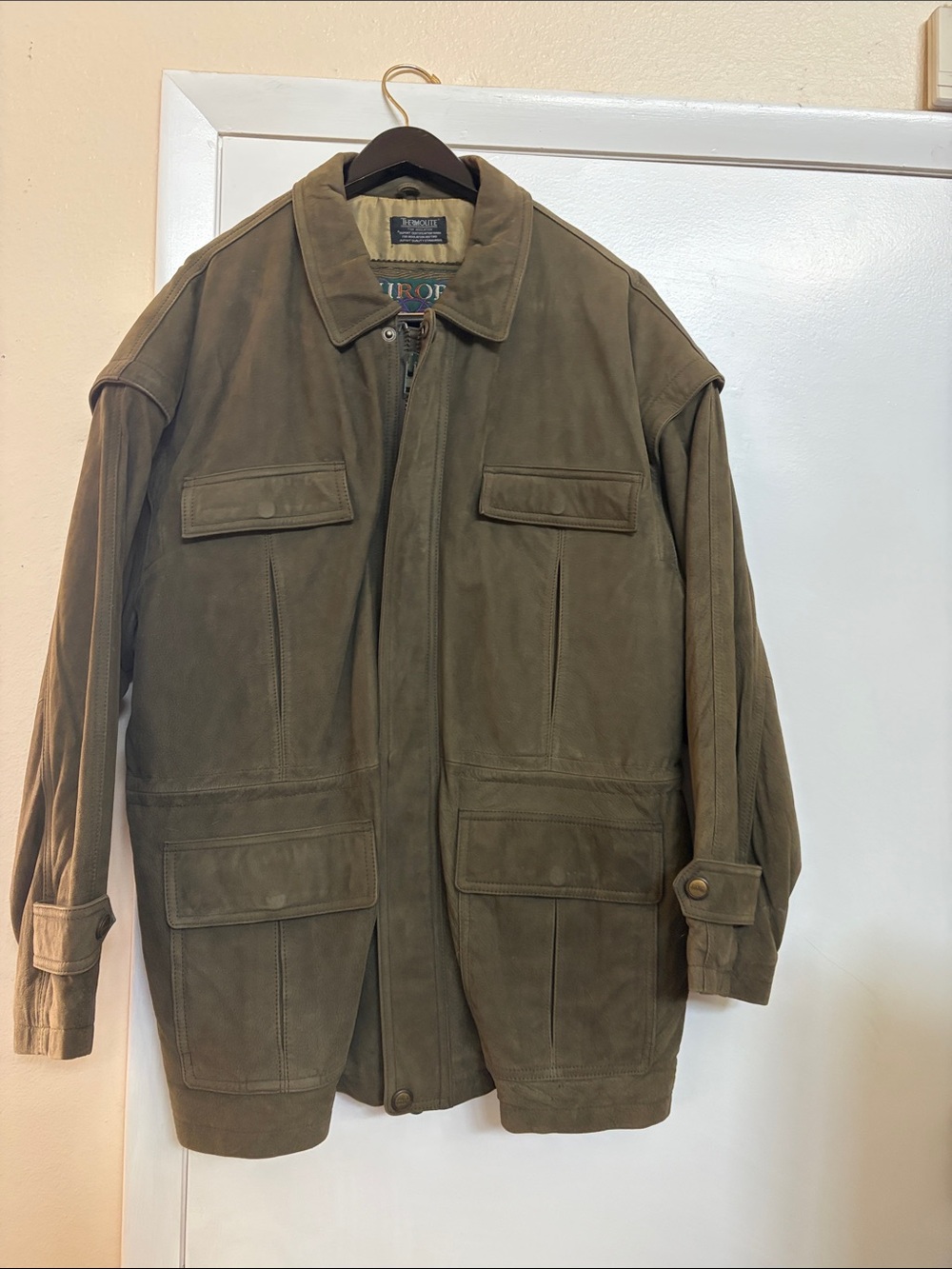 Men's Olive Suede Field Jacket by Barbour